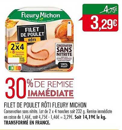 filet de poulet rôti fleury michon