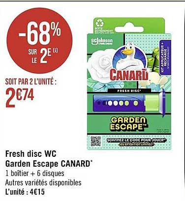 fresh disc wc garden escape canard