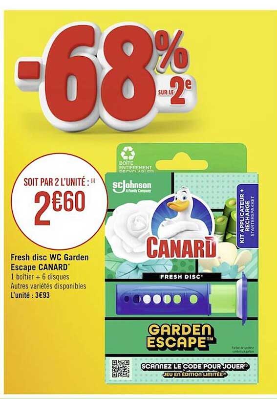 fresh disc wc garden escape canard