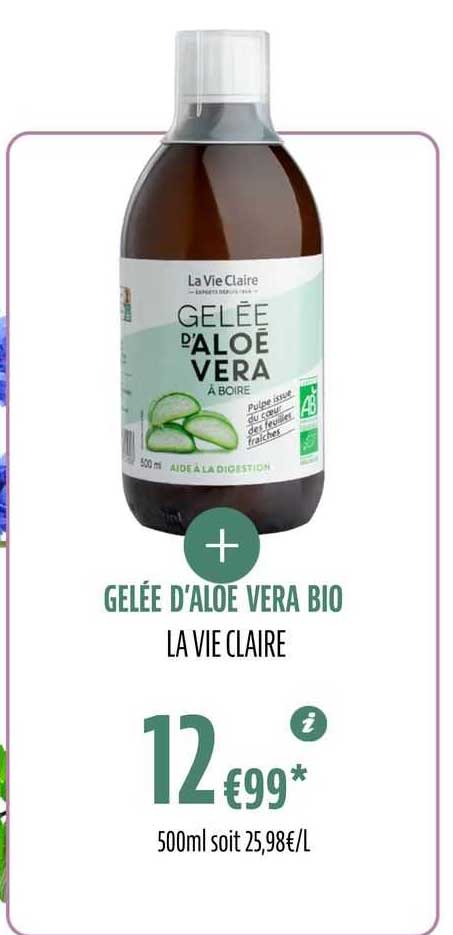 gelée d'aloe vera bio la vie claire
