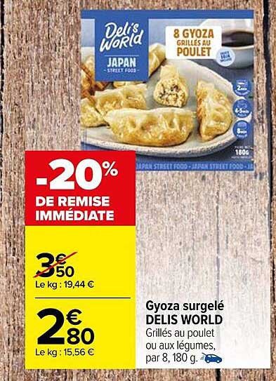 gyoza surgelé delis world
