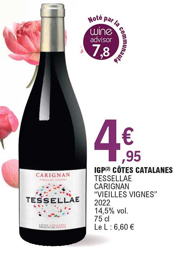 igp côtes catalanes tesselae carignan "vieilles vignes" 2022