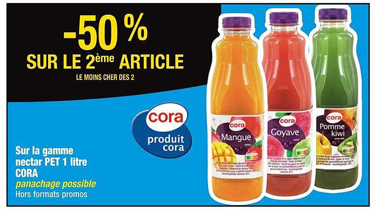 la gamme nectar pet 1 litre cora