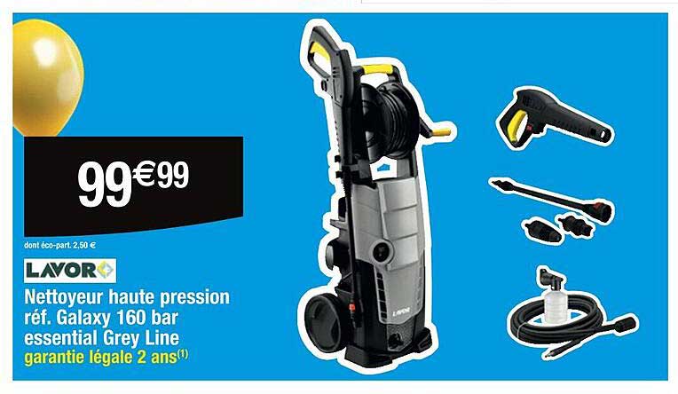lavor nettoyeur haute pression réf. galaxy 160 bar essential grey line