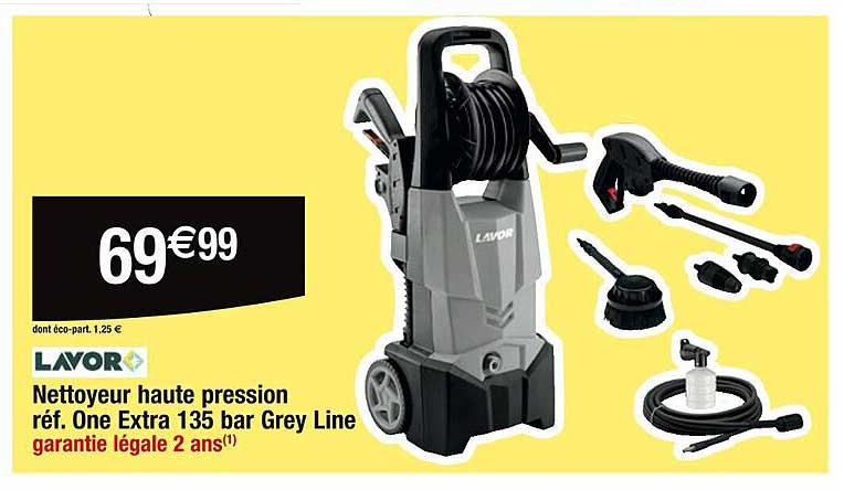 lavor nettoyeur haute pression réf. one extra 135 bar grey line
