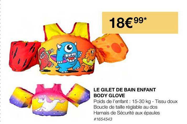 le gilet de bain enfant body glove