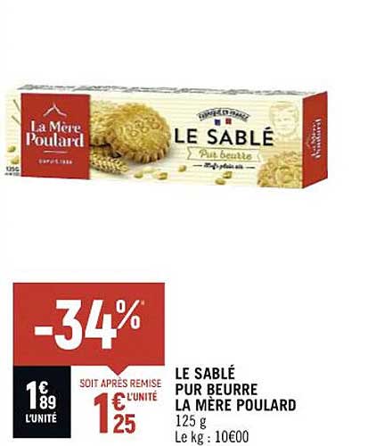 le sablé pur beurre la mère poulard