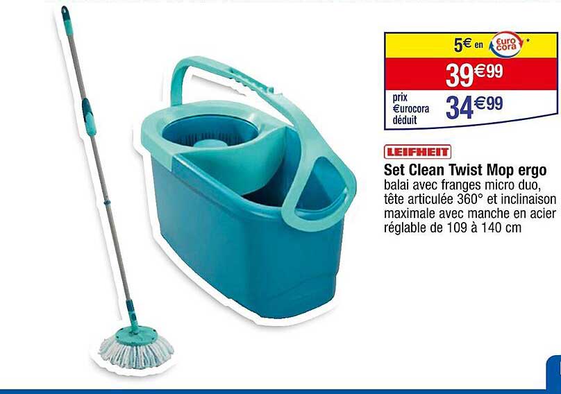 leifheit set clean twist mop ergo