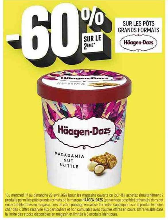 les pots grands formats häagen-dazs