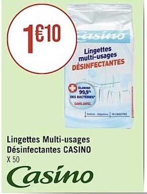 lingettes multi-usages désinfectantes casino