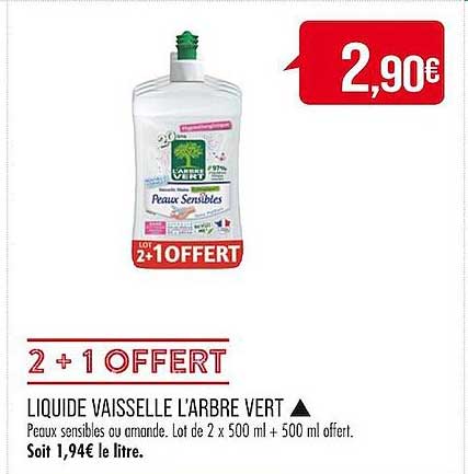 liquide vaisselle l'arbre vert