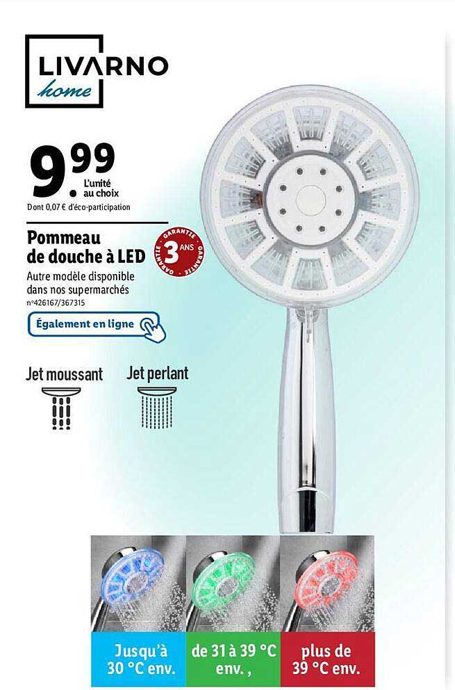 Livarno Home Pommeau De Douche à Led