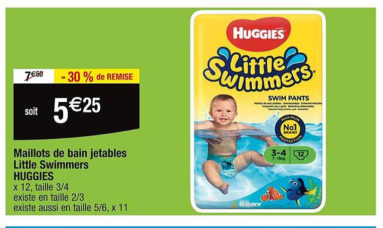 maillots de bain jetables little swimmers huggies