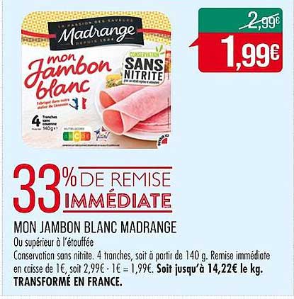 mon jambon blanc madrange