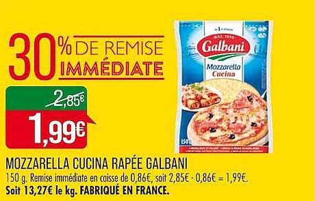 mozzarella cucina râpée galbani