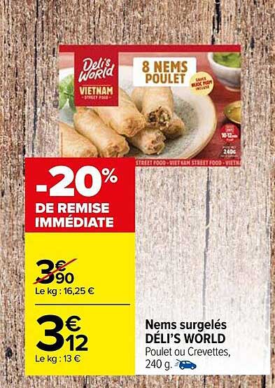 nems surgelés déli's world