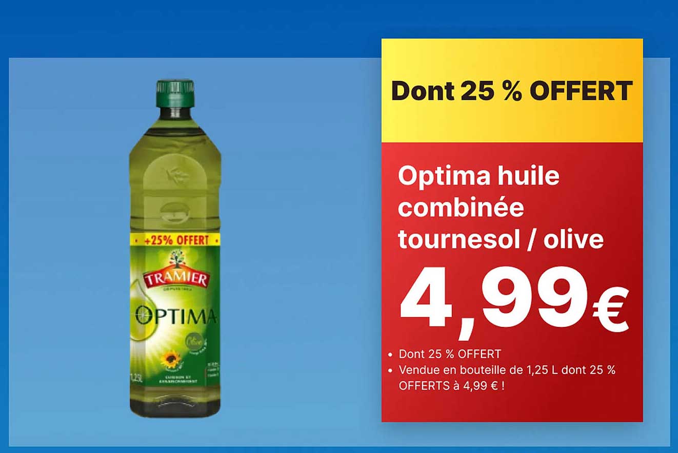 optima huile combinée tournesol / olive