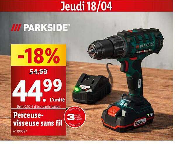 Parkside Perceusevisseuse Sans Fil