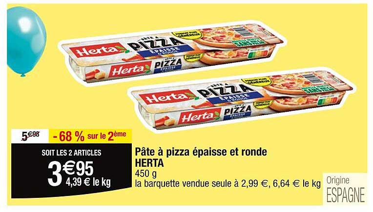 Pâte à Pizza épaisse Et Ronde Herta