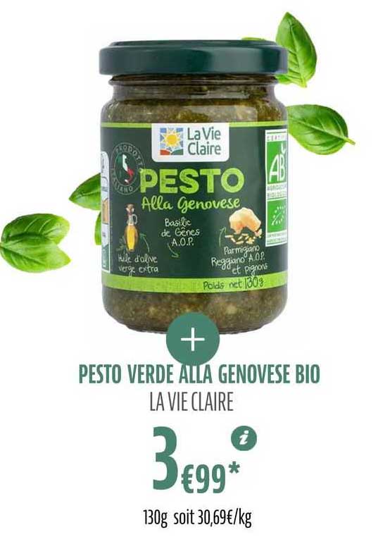 pesto verde alla genovese bio la vie claire