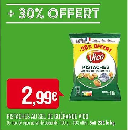 Pistaches Au Sel De Guérande Vico