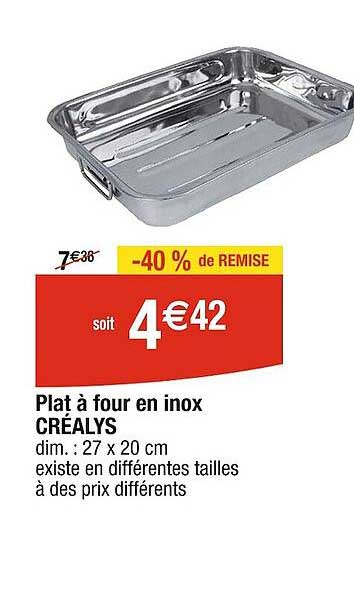 Plat à Four En Inox Créalys