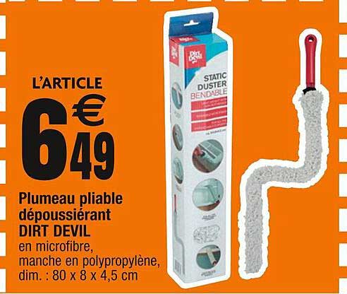 plumeau pliable dépoussiérant dirt devil