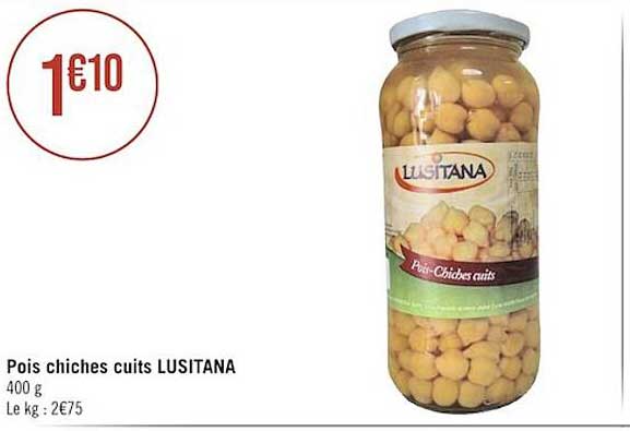 pois chiches cuits lusitana
