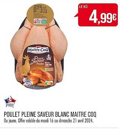 poulet pleine saveur blanc maître coq