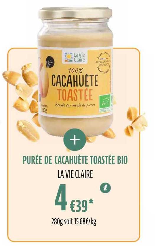 Purée De Cacahuète Toastée Bio La Vie Claire