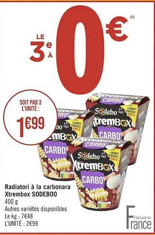 radiatori à la carbonara xtrembox sodeboo