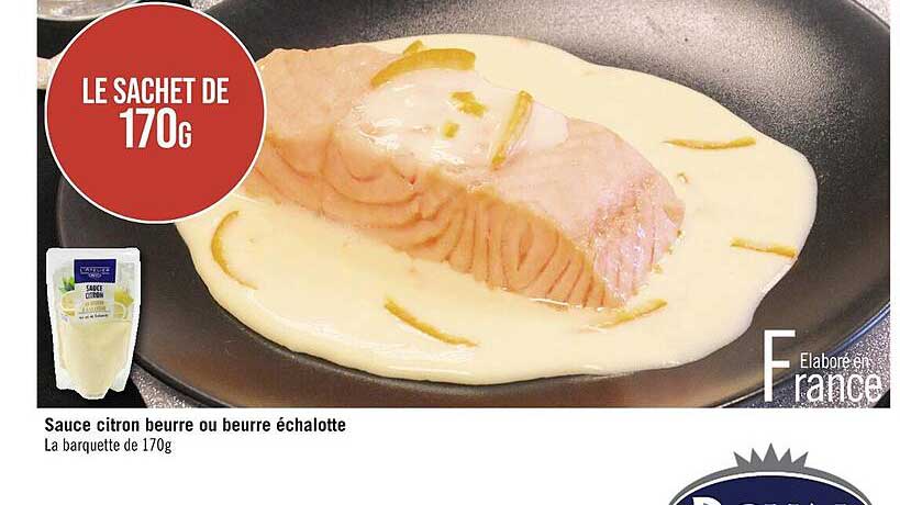 sauce citron beurre ou beurre échalotte