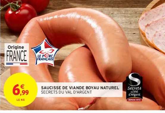saucisse de viande boyau naturel secrets du val d'argent