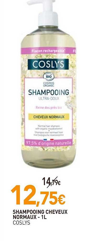 shampooing cheveux normaux coslys - 1 l