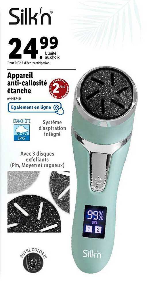 silk'n appareil anti-callosité étanche