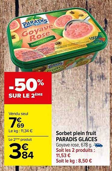 Sorbet Plein Fruit Paradis Glaces