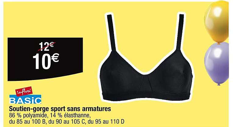 soutien-gorge sport sans armatures