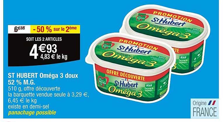 st hubert oméga 3 doux 52% m.g.