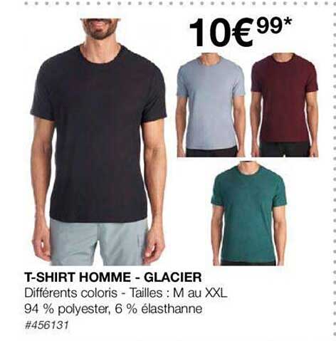t-shirt homme - glacier