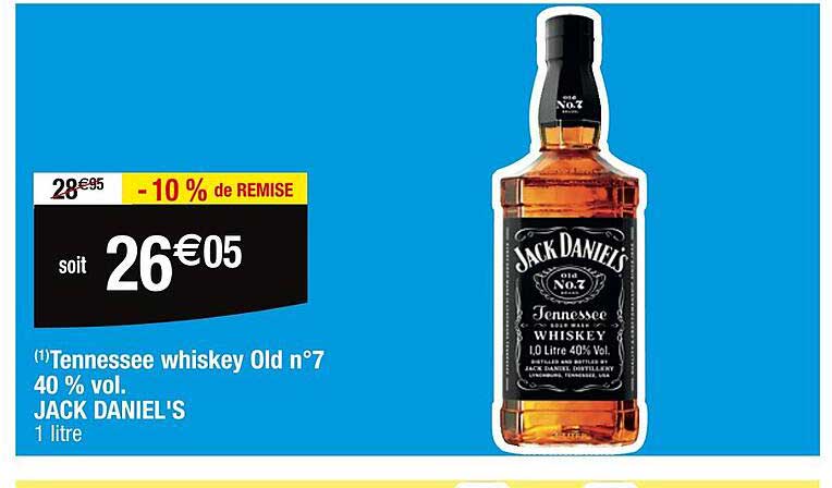 tennessee whiskey old n°7 40% vol. jack daniel's