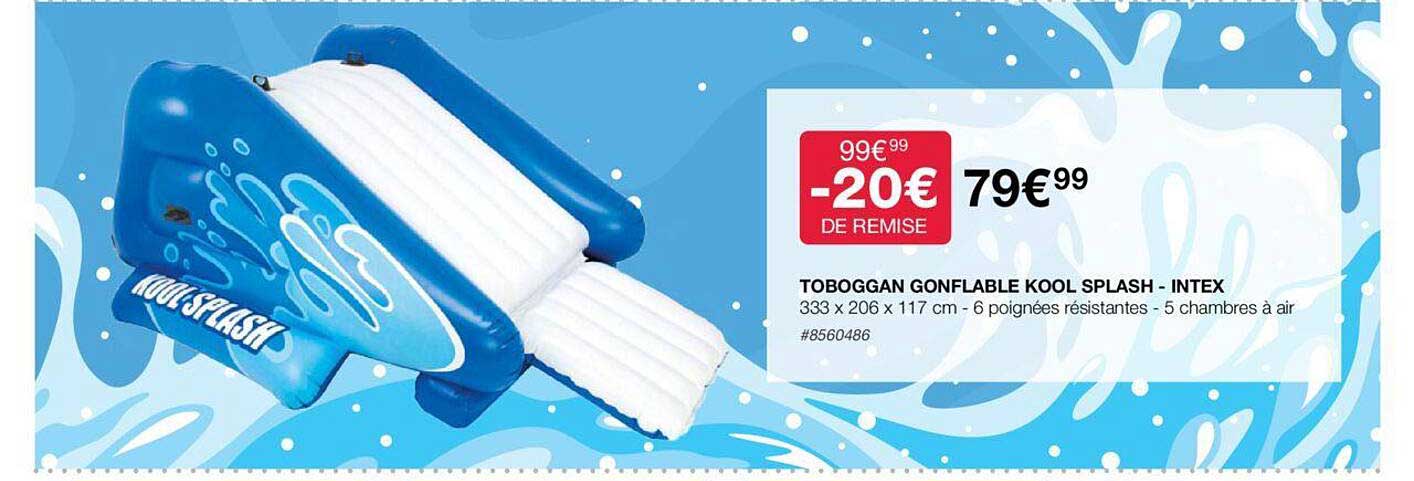 toboggan gonflable kool splash - intex