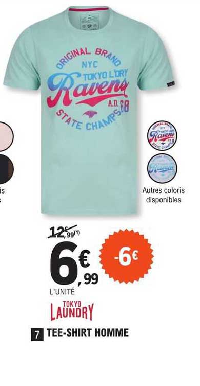 tokyo laundry tee-shirt homme