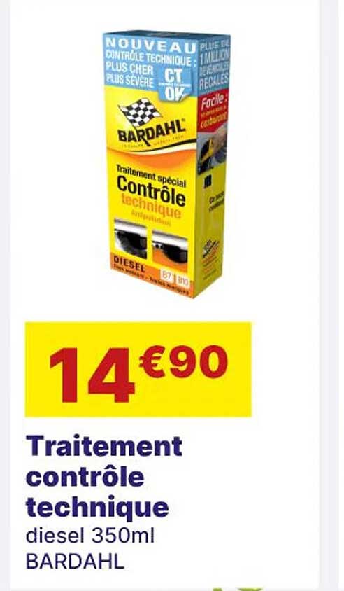 traitement contrôel technique diesel 350 ml bardhal