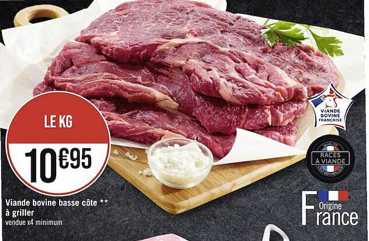 Viande Bovine Basse Côte** à Griller
