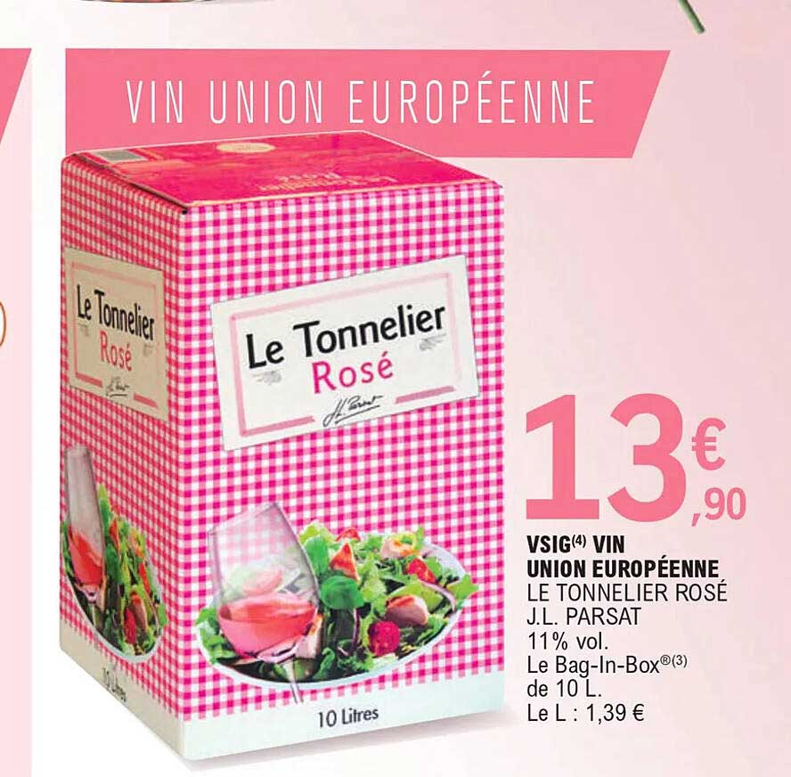 vsig vin union européenne le tonnelier rosé