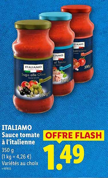 ITALIAMO Sauce Tomate à L'italienne