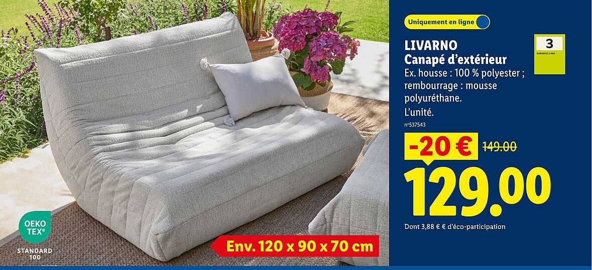 LIVARNO Canapé d’extérieur