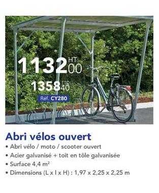 Abri velos ouvert