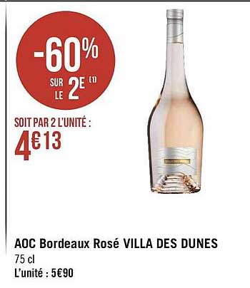 aoc bordeaux rosé villa des dunes
