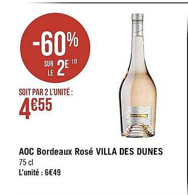 aoc bordeaux rosé villa des dunes